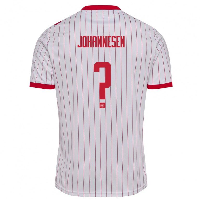 Danxen Kid Denmark Sofus Johannesen #0 White Red Away Jersey 26-28 T-Shirt