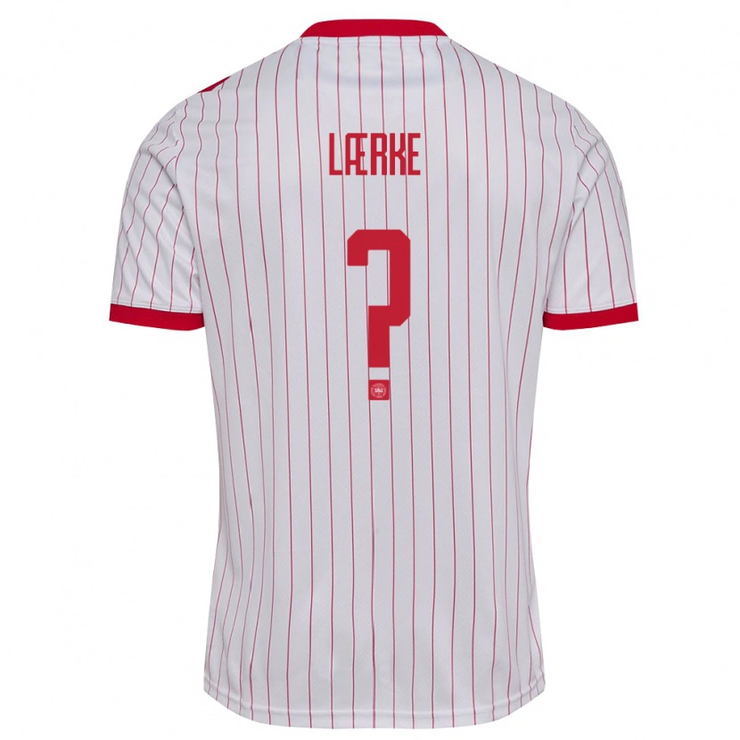 Danxen Kid Denmark Hjalte Lærke #0 White Red Away Jersey 26-28 T-Shirt