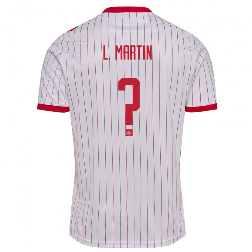 Danxen Kid Denmark Lucas Martin #0 White Red Away Jersey 26-28 T-Shirt