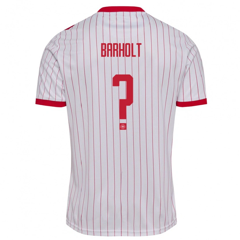 Danxen Kid Denmark Noah Barholt #0 White Red Away Jersey 26-28 T-Shirt