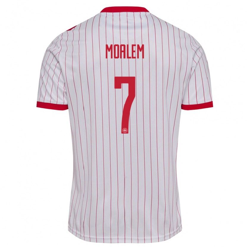 Danxen Kid Denmark Jonathan Moalem #7 White Red Away Jersey 26-28 T-Shirt