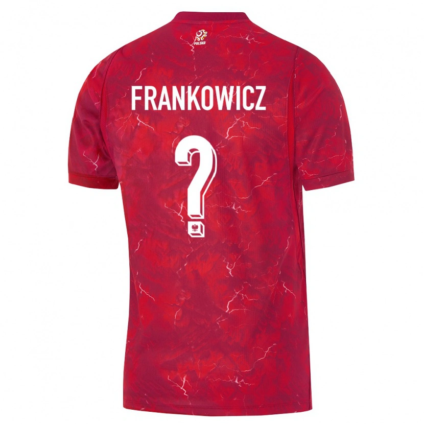 Danxen Kid Poland Marcel Frankowicz #0 Red White Away Jersey 26-28 T-Shirt