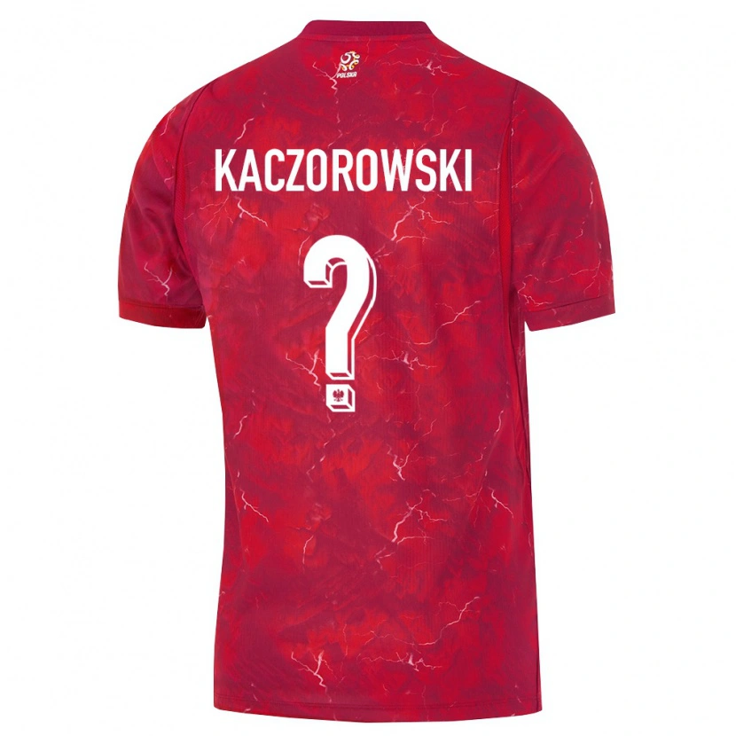 Danxen Kid Poland Jan Kaczorowski #0 Red White Away Jersey 26-28 T-Shirt