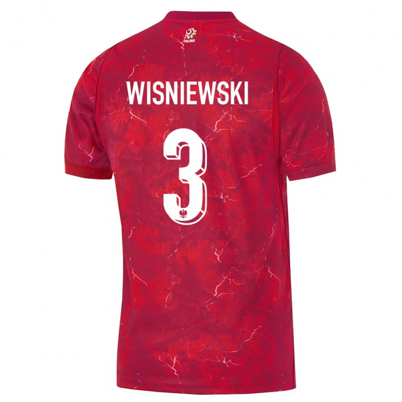 Danxen Kid Poland Przemysław Wiśniewski #3 Red White Away Jersey 26-28 T-Shirt