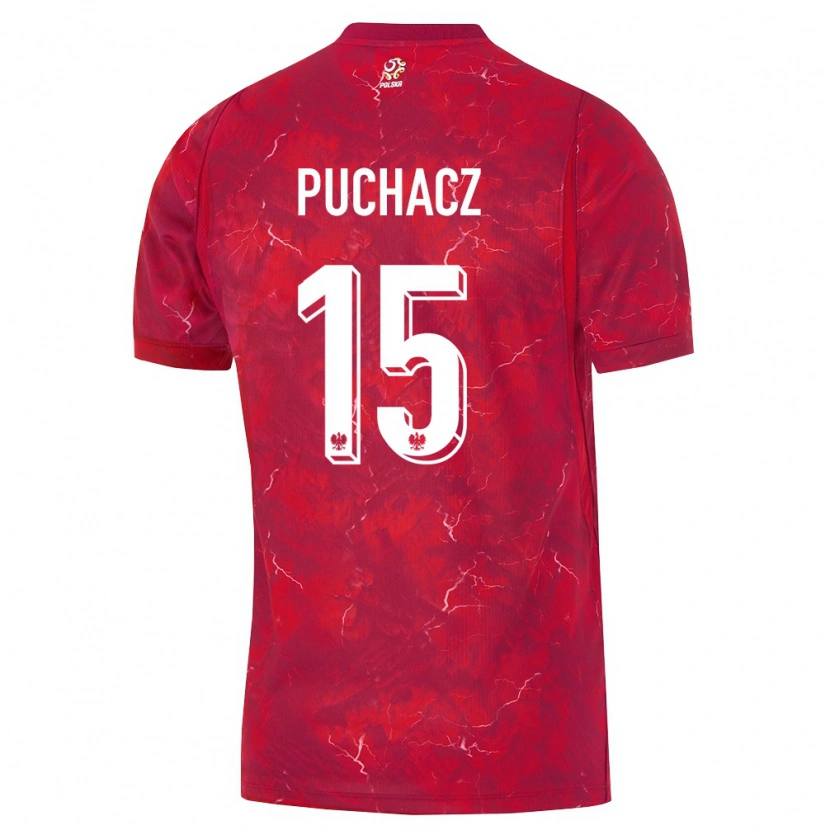Danxen Kid Poland Tymoteusz Puchacz #15 Red White Away Jersey 26-28 T-Shirt
