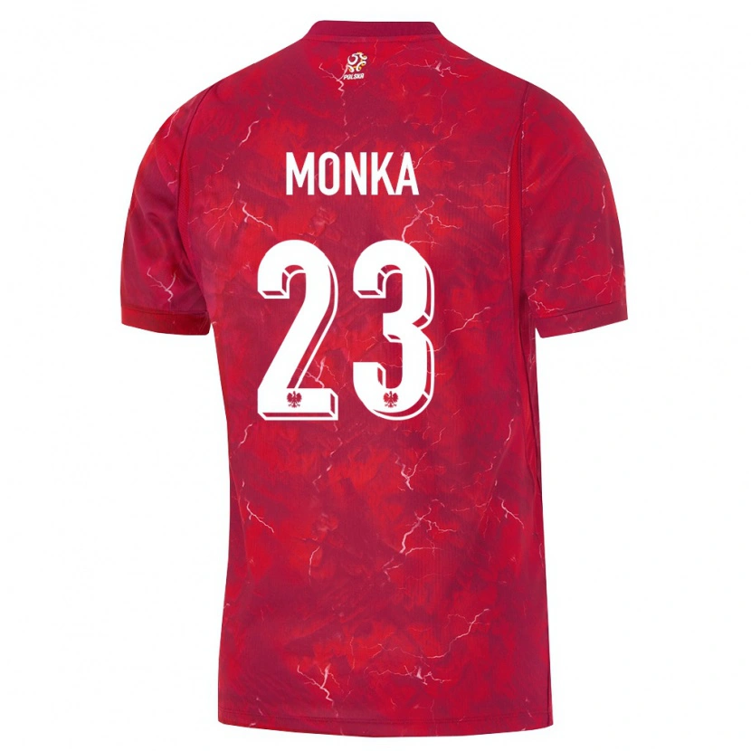 Danxen Kid Poland Wojciech Mońka #23 Red White Away Jersey 26-28 T-Shirt