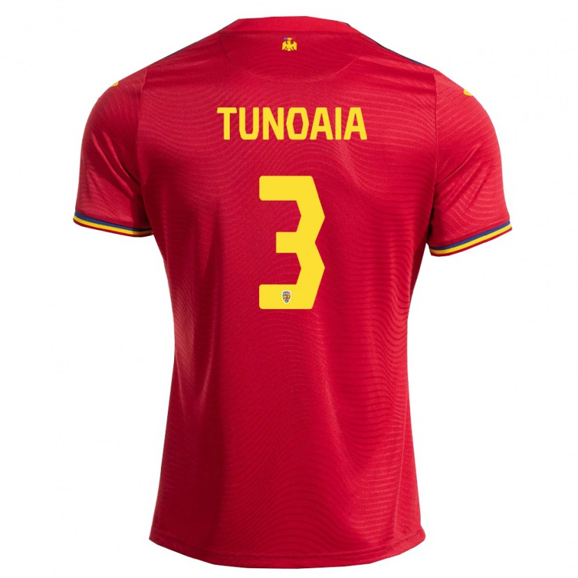 Danxen Kid Romania Alexandra Tunoaia #3 Red Navy Yellow Away Jersey 26-28 T-Shirt