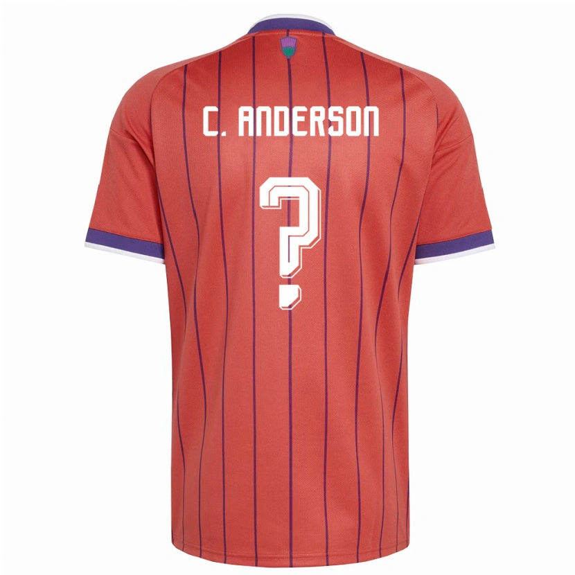 Danxen Kid Scotland Cayden Anderson #0 Orange Purple Away Jersey 26-28 T-Shirt