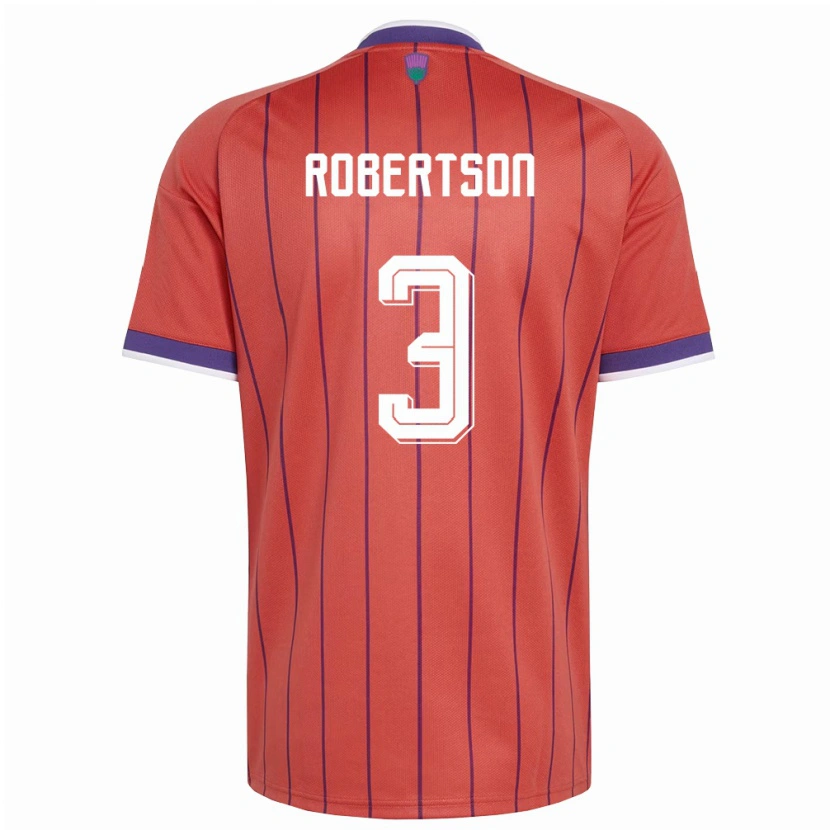 Danxen Kid Scotland Andrew Robertson #3 Orange Purple Away Jersey 26-28 T-Shirt
