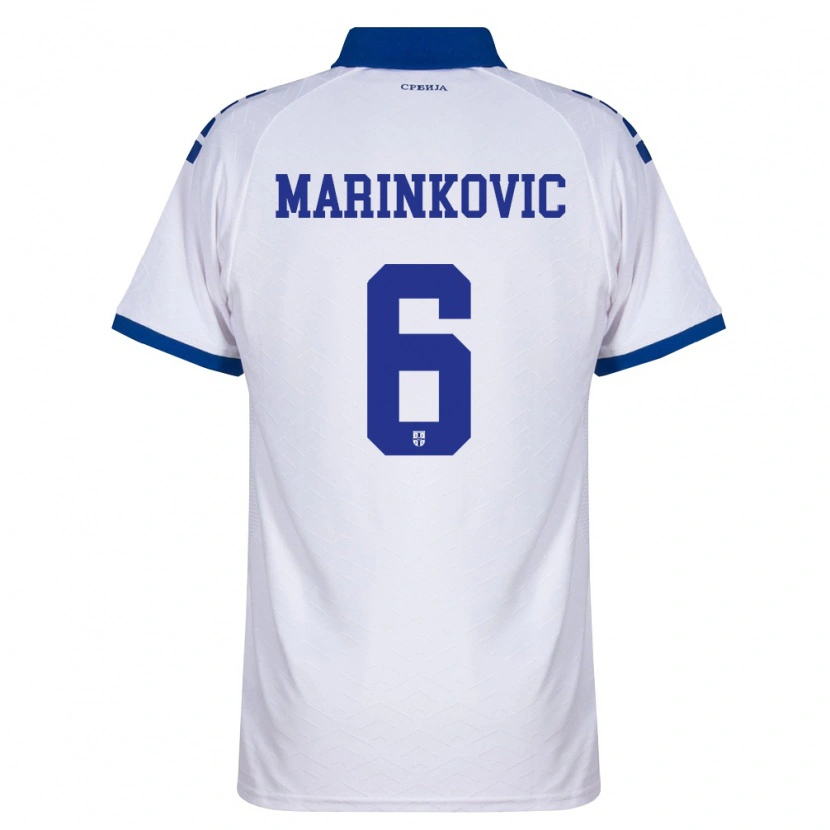 Danxen Kid Serbia Vojin Marinkovic #6 Navy White Red Away Jersey 26-28 T-Shirt