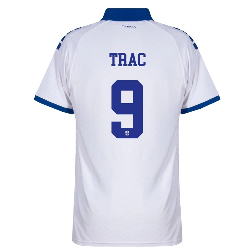Danxen Kid Serbia Jovan Trac #9 Navy White Red Away Jersey 26-28 T-Shirt