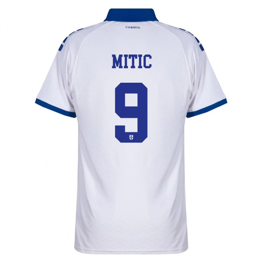 Danxen Kid Serbia Aleksa Mitic #9 Navy White Red Away Jersey 26-28 T-Shirt