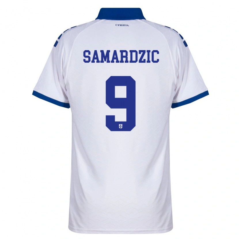 Danxen Kid Serbia Tadija Samardzic #9 Navy White Red Away Jersey 26-28 T-Shirt