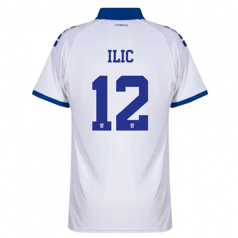 Danxen Kid Serbia Marko Ilic #12 Navy White Red Away Jersey 26-28 T-Shirt