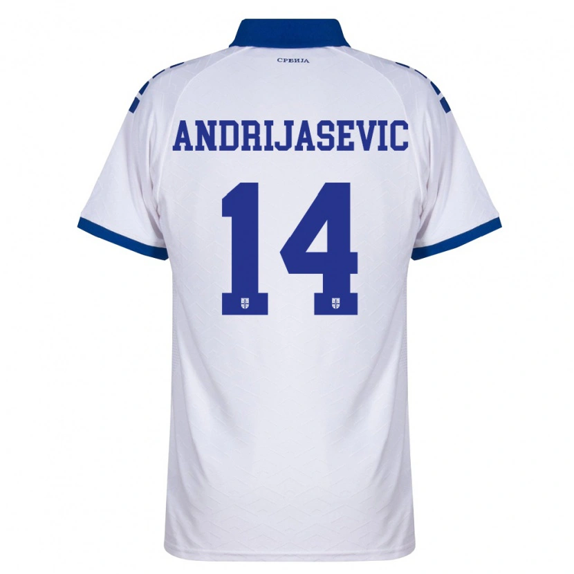 Danxen Kid Serbia Luka Andrijasevic #14 Navy White Red Away Jersey 26-28 T-Shirt