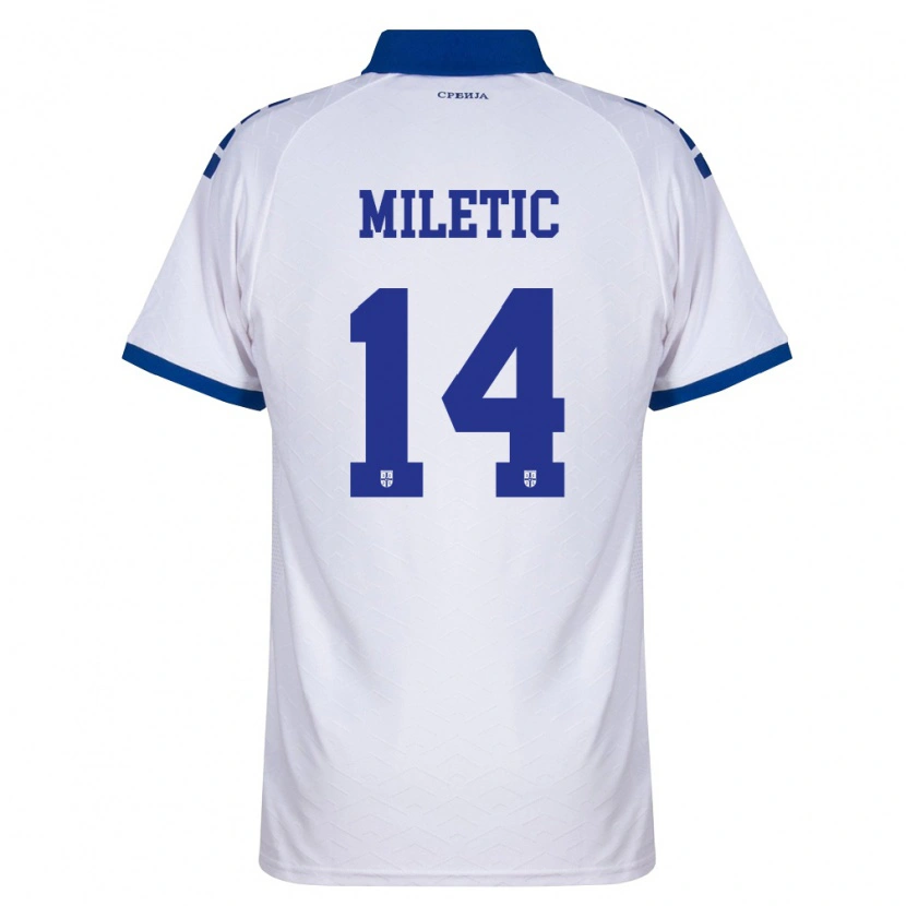 Danxen Kid Serbia Vladimir Miletic #14 Navy White Red Away Jersey 26-28 T-Shirt
