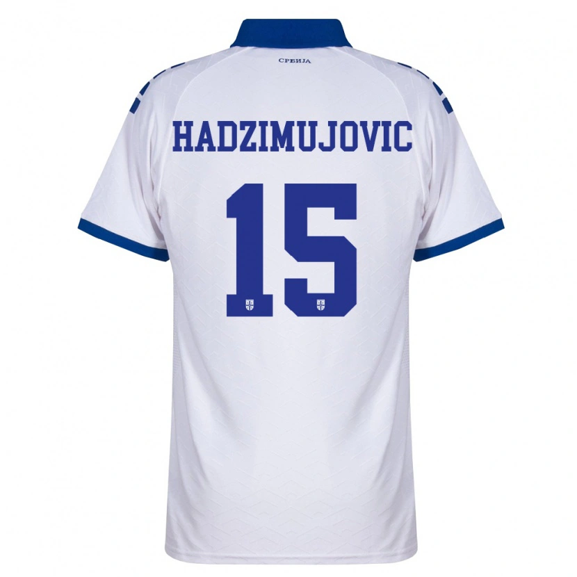 Danxen Kid Serbia Ahmed Hadzimujovic #15 Navy White Red Away Jersey 26-28 T-Shirt