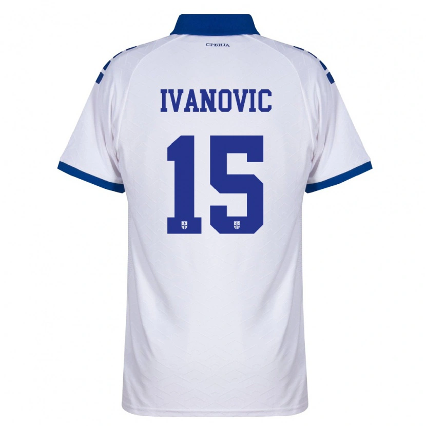 Danxen Kid Serbia Ognjen Ivanovic #15 Navy White Red Away Jersey 26-28 T-Shirt