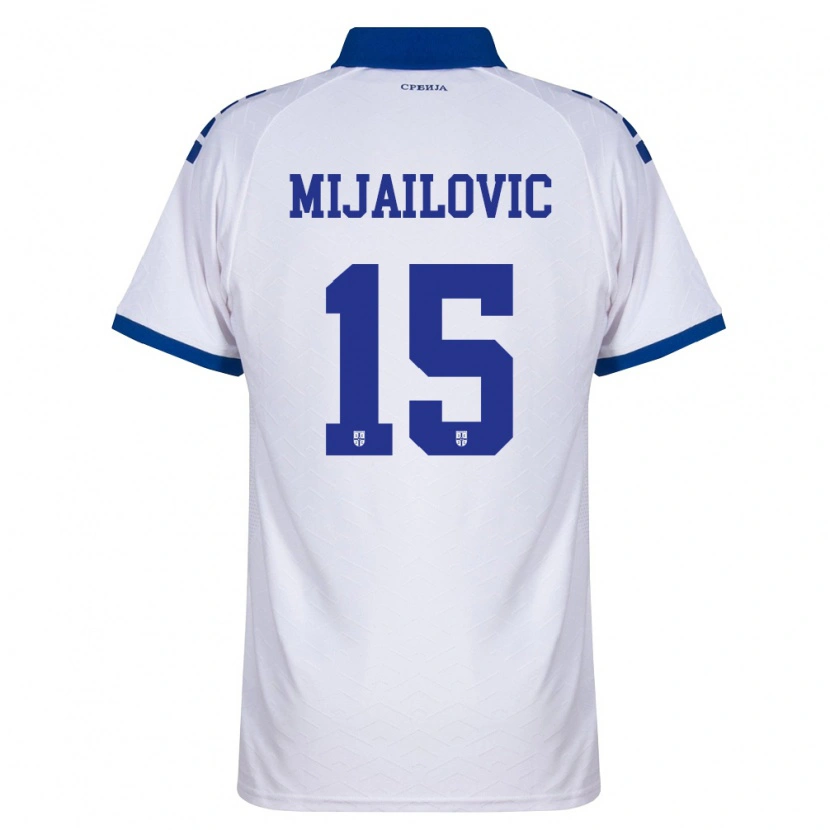 Danxen Kid Serbia Relja Mijailovic #15 Navy White Red Away Jersey 26-28 T-Shirt