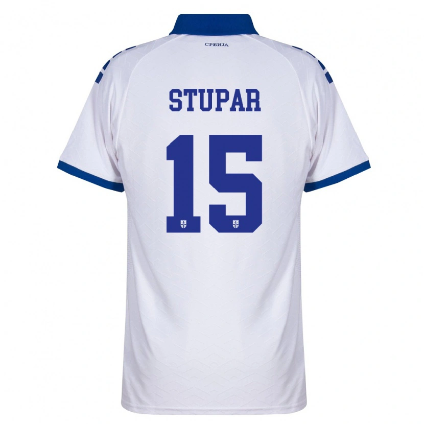 Danxen Kid Serbia Zivana Stupar #15 Navy White Red Away Jersey 26-28 T-Shirt