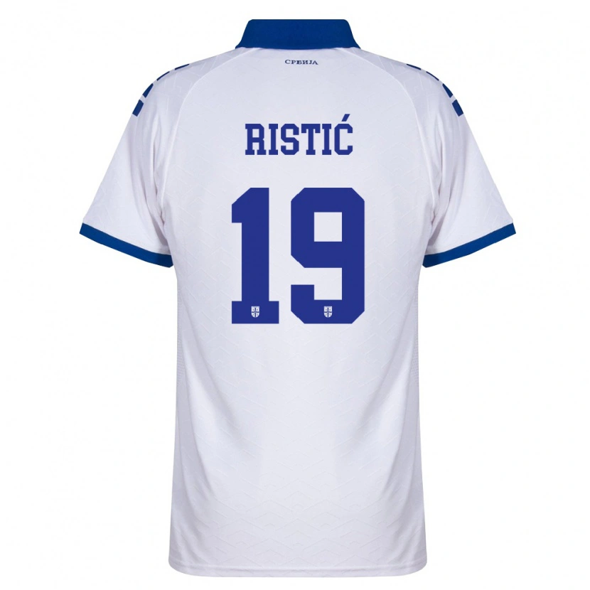 Danxen Kid Serbia Mihailo Ristic #19 Navy White Red Away Jersey 26-28 T-Shirt