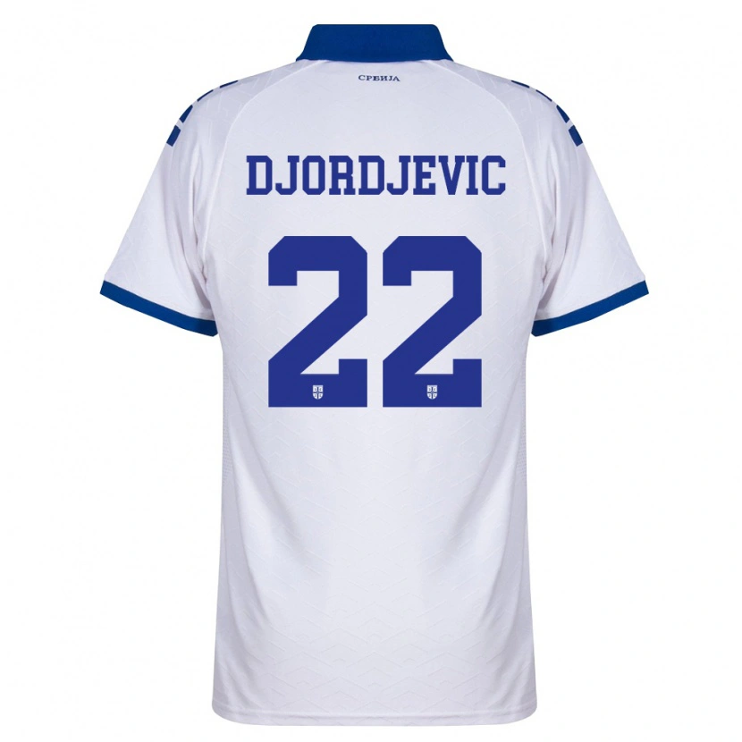 Danxen Kid Serbia Uros Djordjevic #22 Navy White Red Away Jersey 26-28 T-Shirt