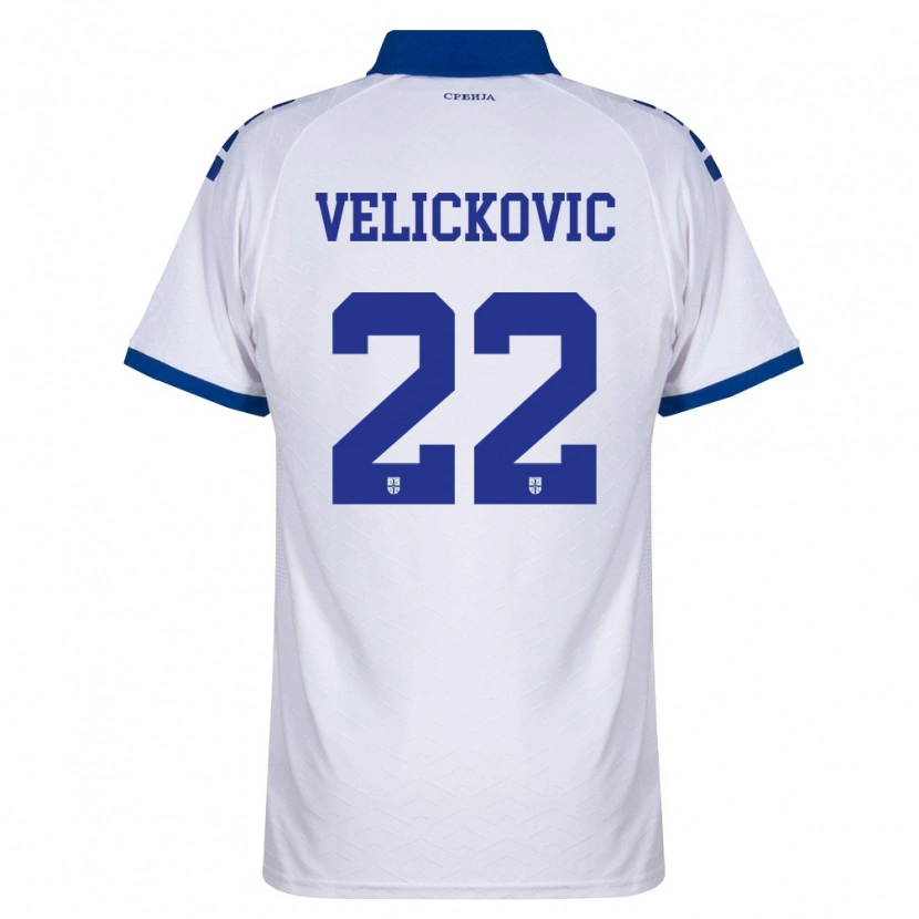 Danxen Kid Serbia Marko Velickovic #22 Navy White Red Away Jersey 26-28 T-Shirt