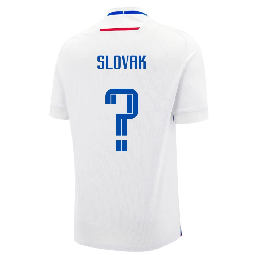 Danxen Kid Slovakia Filip Slovak #0 White Blue Away Jersey 26-28 T-Shirt
