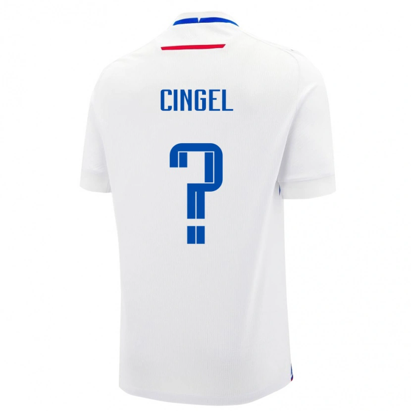 Danxen Kid Slovakia Mark Cingel #0 White Blue Away Jersey 26-28 T-Shirt