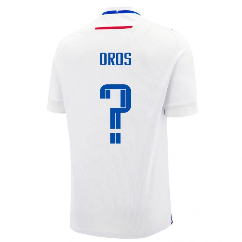 Danxen Kid Slovakia Simon Oros #0 White Blue Away Jersey 26-28 T-Shirt