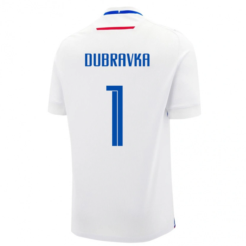 Danxen Kid Slovakia Martin Dúbravka #1 White Blue Away Jersey 26-28 T-Shirt