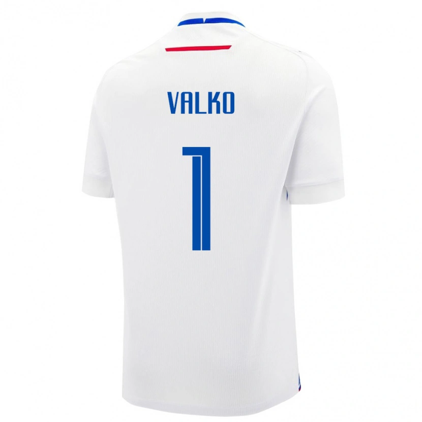 Danxen Kid Slovakia Bruno Valko #1 White Blue Away Jersey 26-28 T-Shirt