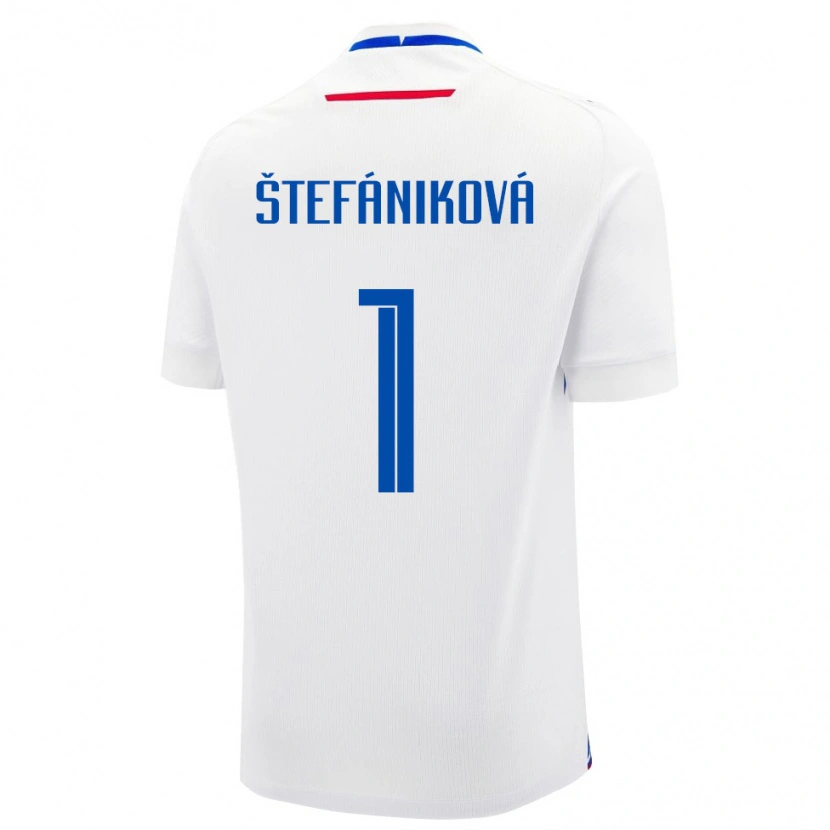 Danxen Kid Slovakia Marína Štefániková #1 White Blue Away Jersey 26-28 T-Shirt