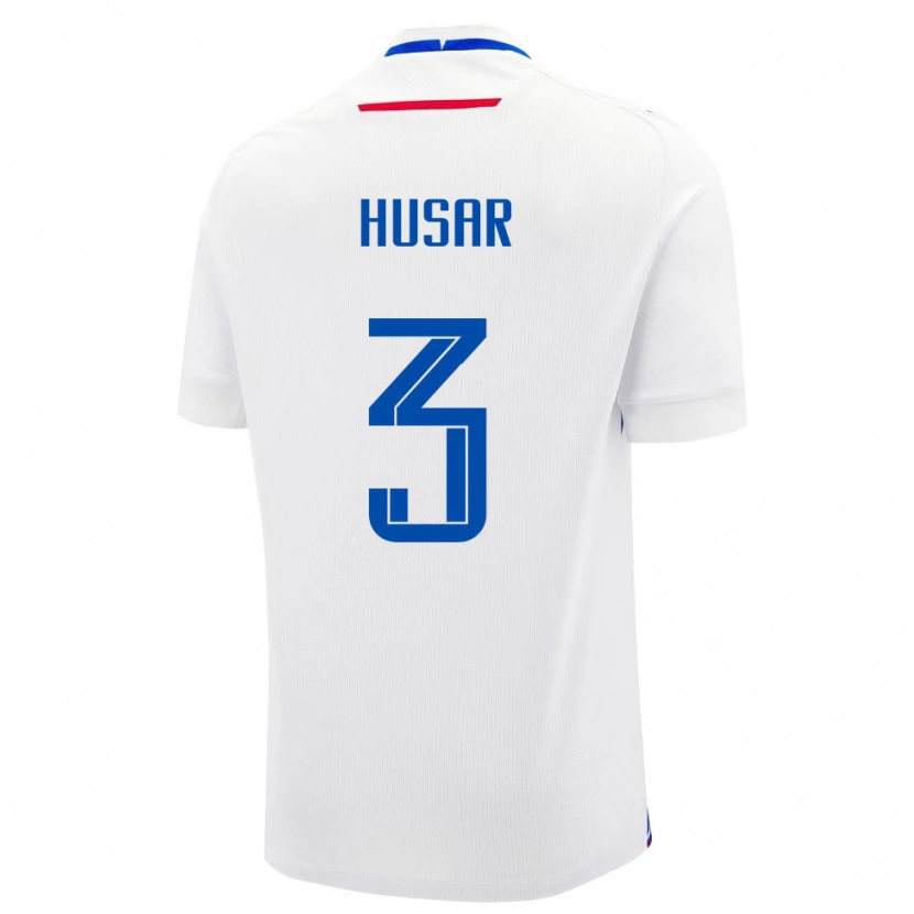 Danxen Kid Slovakia Tadeas Husar #3 White Blue Away Jersey 26-28 T-Shirt
