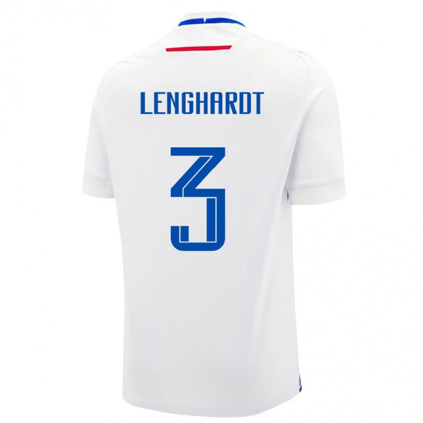 Danxen Kid Slovakia Simon Lenghardt #3 White Blue Away Jersey 26-28 T-Shirt