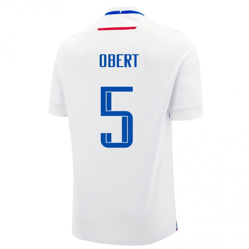 Danxen Kid Slovakia Adam Obert #5 White Blue Away Jersey 26-28 T-Shirt