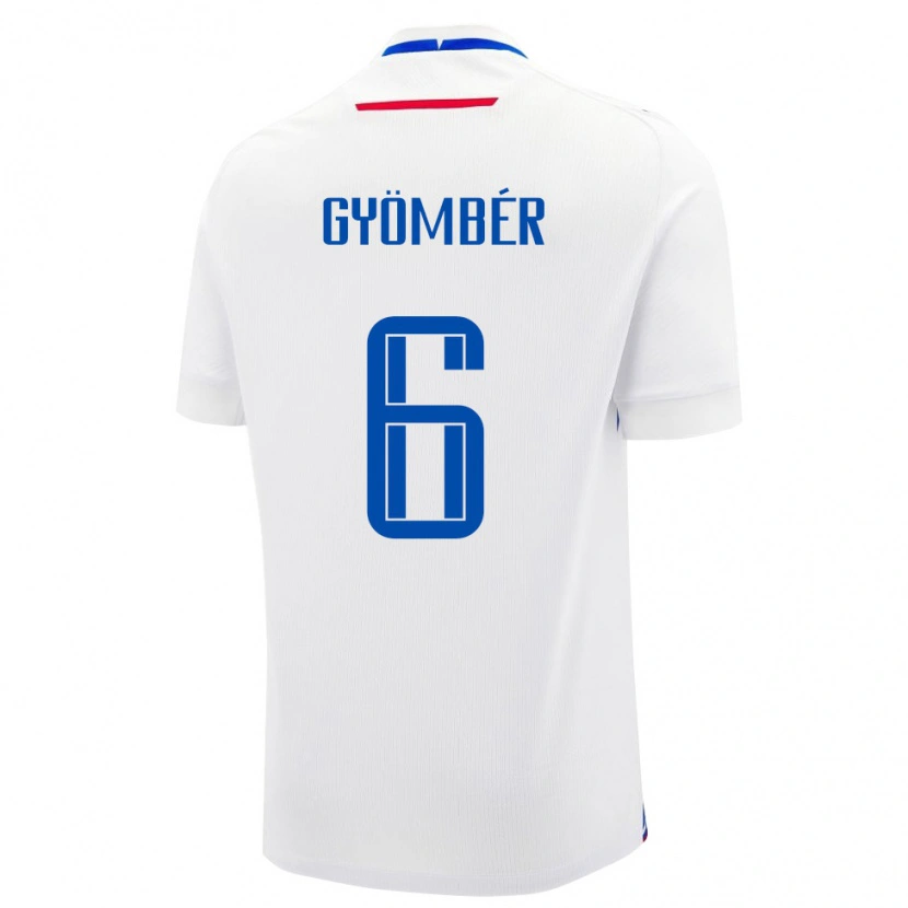 Danxen Kid Slovakia Norbert Gyömbér #6 White Blue Away Jersey 26-28 T-Shirt