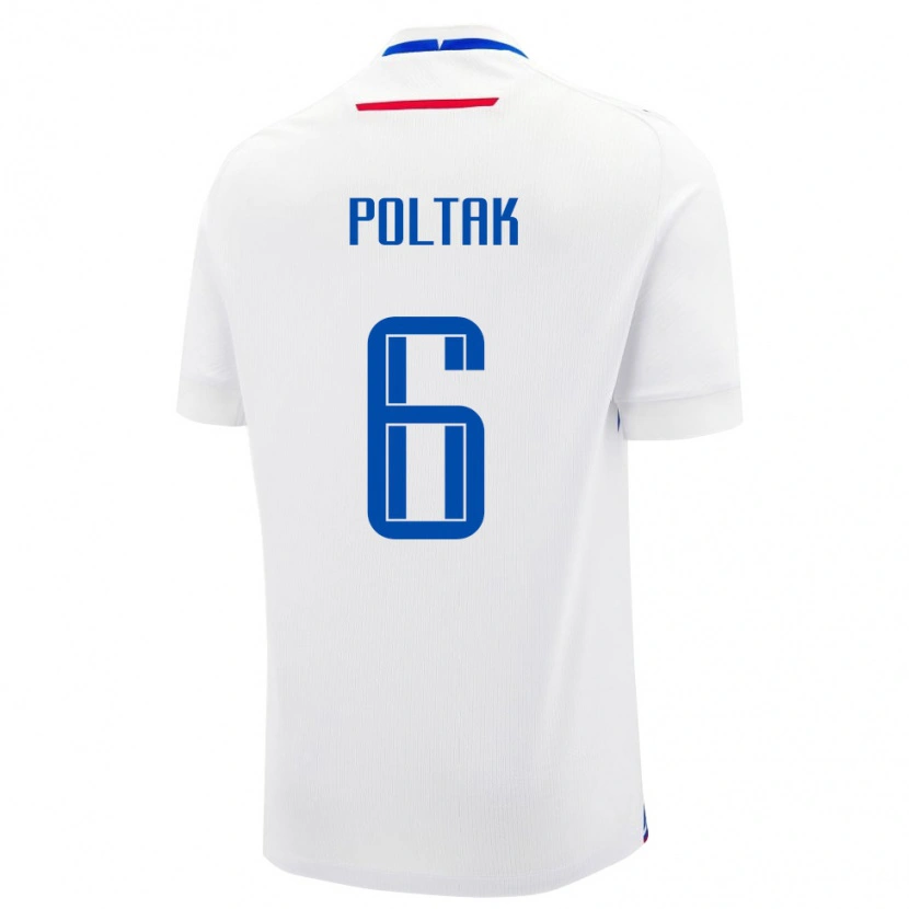 Danxen Kid Slovakia Filip Poltak #6 White Blue Away Jersey 26-28 T-Shirt