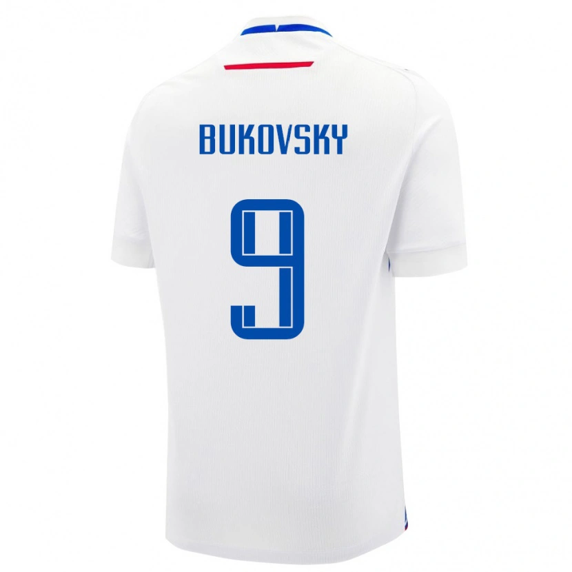 Danxen Kid Slovakia David Bukovsky #9 White Blue Away Jersey 26-28 T-Shirt