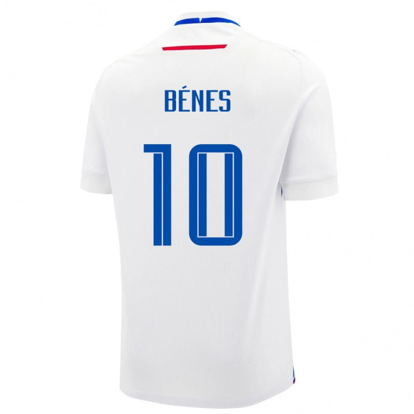 Danxen Kid Slovakia László Bénes #10 White Blue Away Jersey 26-28 T-Shirt