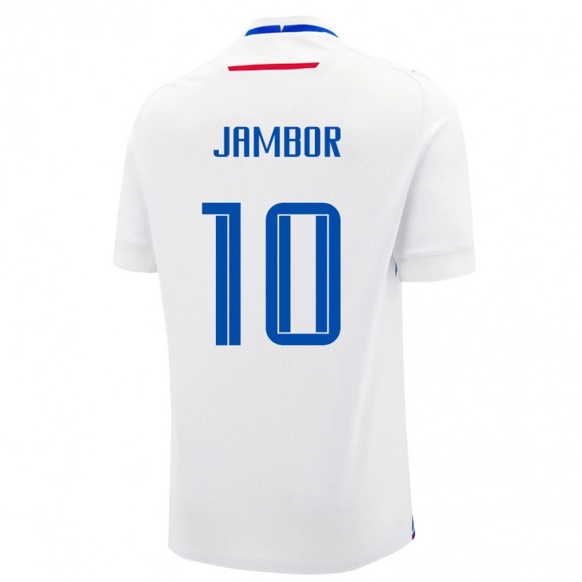 Danxen Kid Slovakia Timotej Jambor #10 White Blue Away Jersey 26-28 T-Shirt