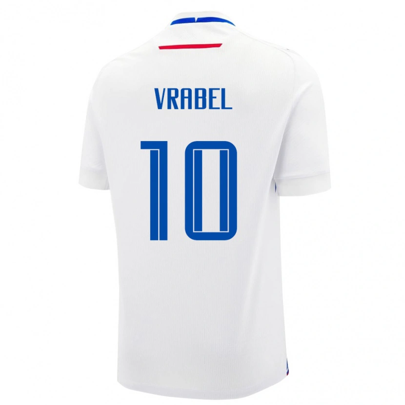 Danxen Kid Slovakia Alex Vrabel #10 White Blue Away Jersey 26-28 T-Shirt
