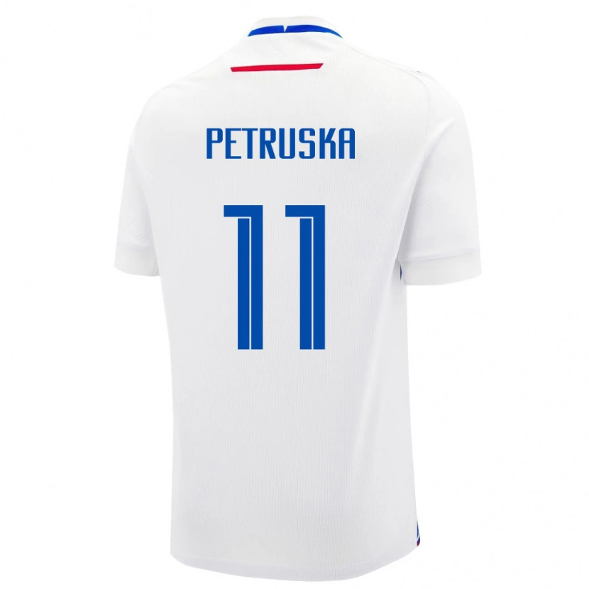 Danxen Kid Slovakia Robert Petruska #11 White Blue Away Jersey 26-28 T-Shirt