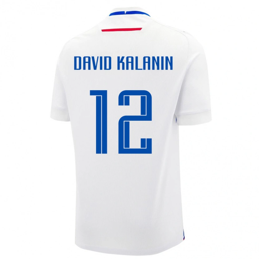Danxen Kid Slovakia David Kalanin #12 White Blue Away Jersey 26-28 T-Shirt