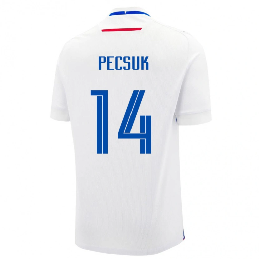 Danxen Kid Slovakia Dominik Pecsuk #14 White Blue Away Jersey 26-28 T-Shirt