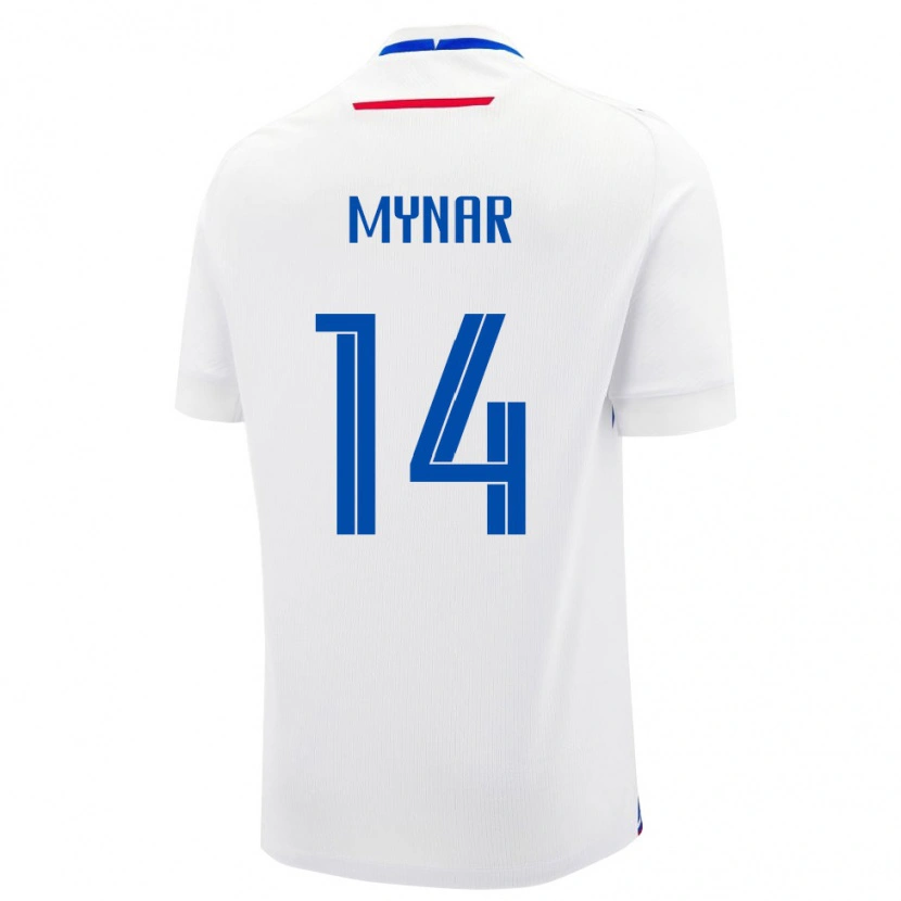 Danxen Kid Slovakia Michal Mynar #14 White Blue Away Jersey 26-28 T-Shirt