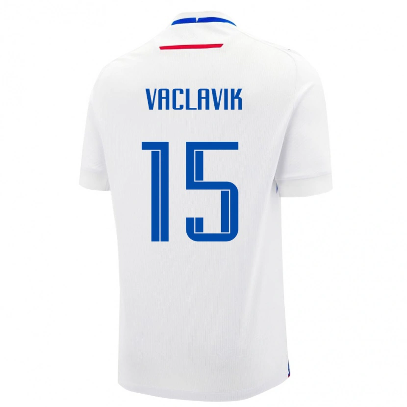 Danxen Kid Slovakia Filip Vaclavik #15 White Blue Away Jersey 26-28 T-Shirt