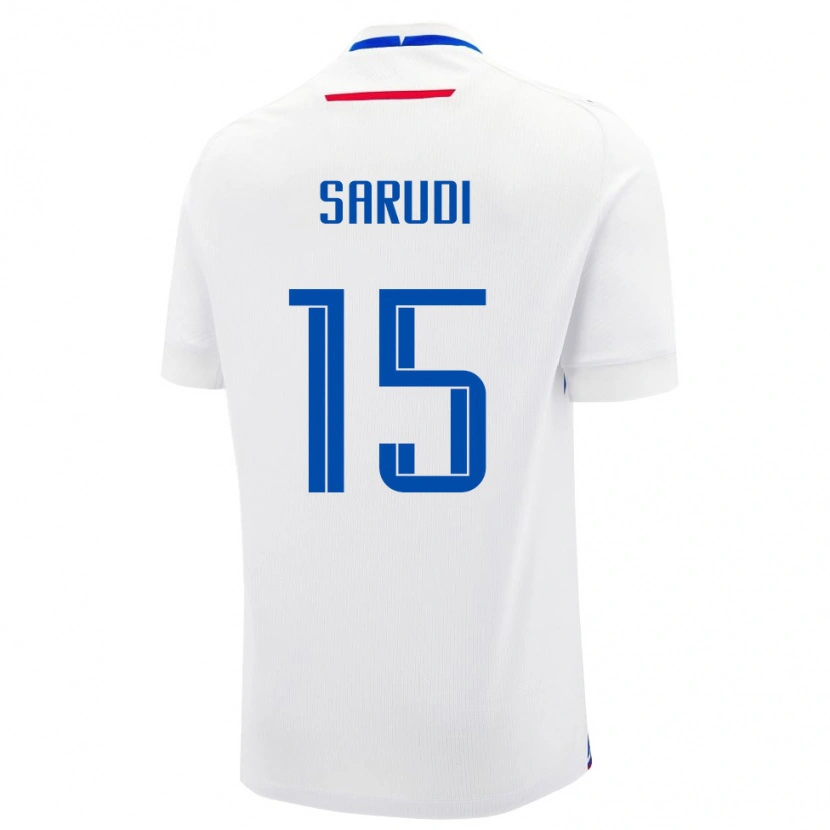 Danxen Kid Slovakia Samuel Sarudi #15 White Blue Away Jersey 26-28 T-Shirt