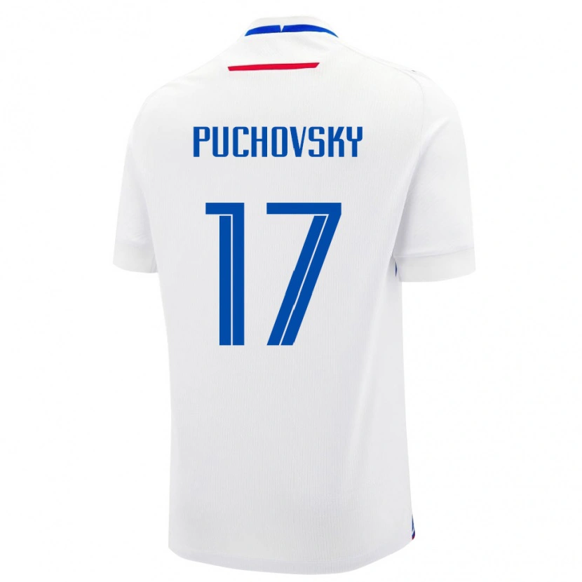 Danxen Kid Slovakia David Puchovsky #17 White Blue Away Jersey 26-28 T-Shirt
