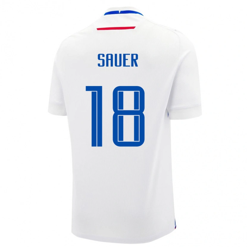 Danxen Kid Slovakia Leo Sauer #18 White Blue Away Jersey 26-28 T-Shirt